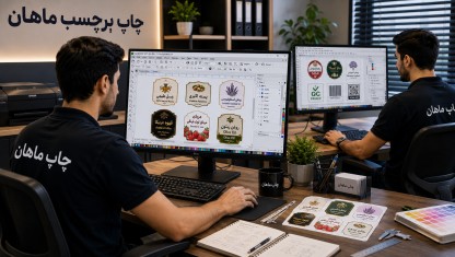 طراحی و چاپ انواع برچسب، لیبل، استیکر در مرکز چاپ ماهان